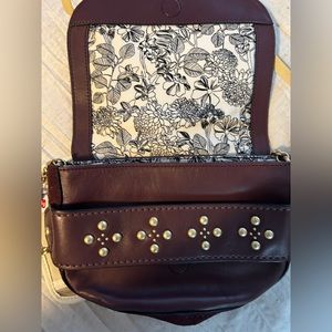 maroon Vera Bradley shoulder purse